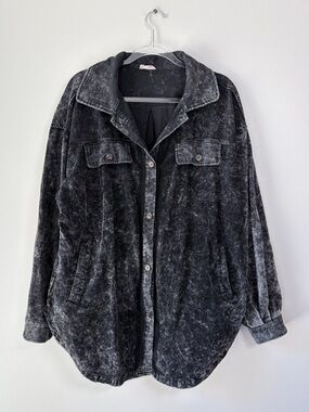 Bibi Acid Wash Corduroy Shacket